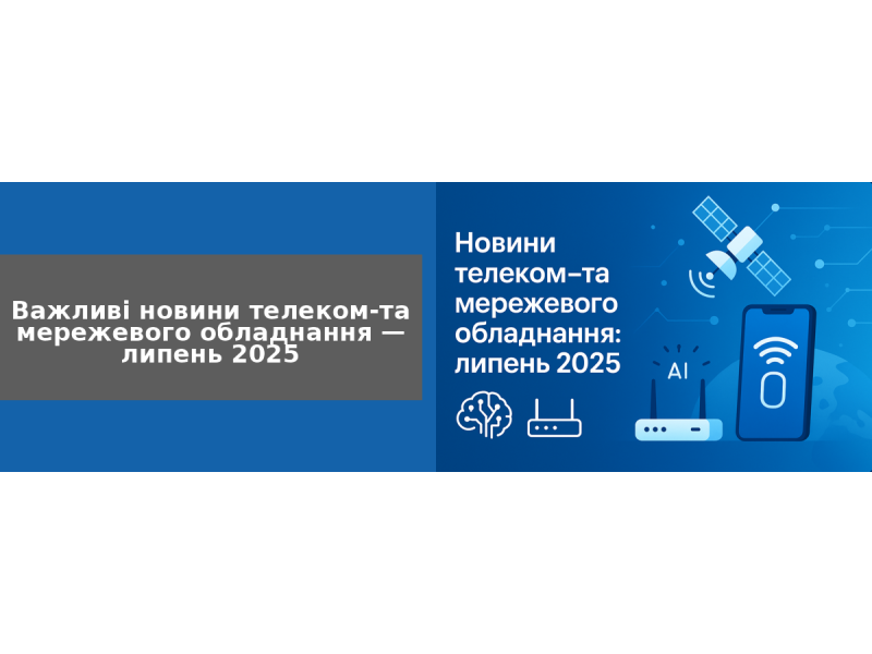 Важливі новини телеком та мережевого обладнання — липень 2025