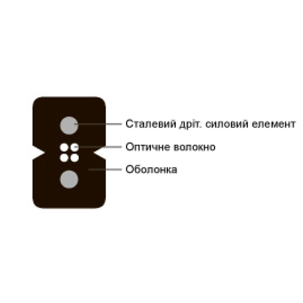 Купити Подвісний оптичний кабель FinMark FTTH004-SM-02