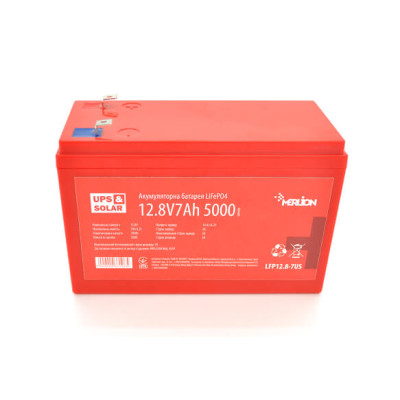 Купить Литий-железо-фосфатный аккумулятор Merlion LiFePO4 12.8V 7AH (4S2P/BMS-10A), (151х65х95), 0,86 kg for UPS, до 5000 циклов, Q12