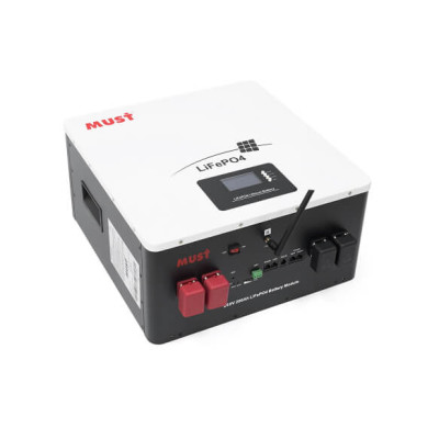 Купить Аккумуляторная батарея Must LiFePO4 LP16-24200 25.6V 200Ah, 5,12kWh, BMS100A@8S, CAN2.0/RS232/RS485, 6000 cycles, 486x442x250,44kg