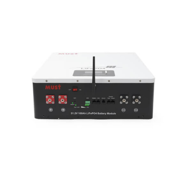 Купить Аккумуляторная батарея Must LiFePO4 LP16-48100 51.2V 100Ah, 5,12kWh, BMS100A@16S, CAN2.0/RS232/RS485, 6000 cycles, 625x442x177,44kg