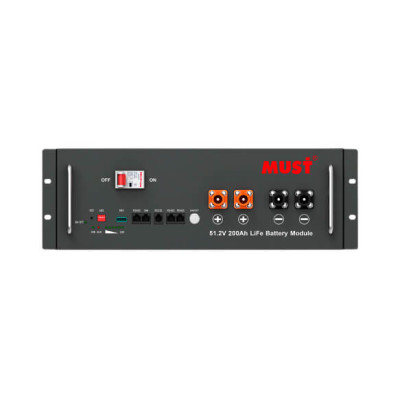 Купить Аккумуляторная батарея Must LiFePO4 51.2V 200Ah,(482 x 500 x 222), 80kg монтаж в стойку