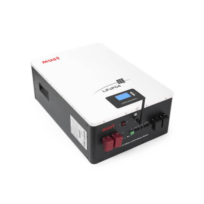 Купить Аккумуляторная батарея Must LiFePO4 LP16-48200 51.2V 200Ah, 10,24kWh, BMS100A@16S, CAN2.0/RS232/RS485, 6000 cycles, 625x442x250, 80kg