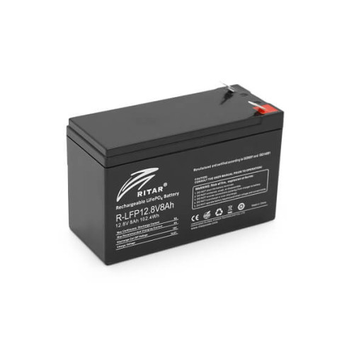 Купити Акумуляторна батарея Ritar LiFePO4 12,8V 8Ah BMS4A@4S (150 x 65 x 95 (100) ) 1.0kg Q10