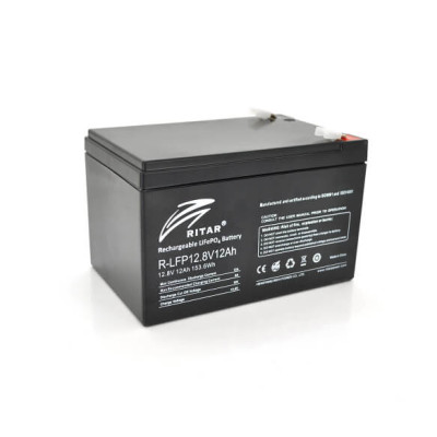 Купить Аккумуляторная батарея Ritar LiFePO4 12,8V 12Ah 153,6Wh BMS6A@4S ( 150 x 98 x 95 (100) ), 1,495kg Q6