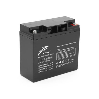 Купити Акумуляторна батарея Ritar LiFePO4 12,8V 24Ah BMS2P4S ( 180 x 165 x 73 (160) ),3,0kg Q4