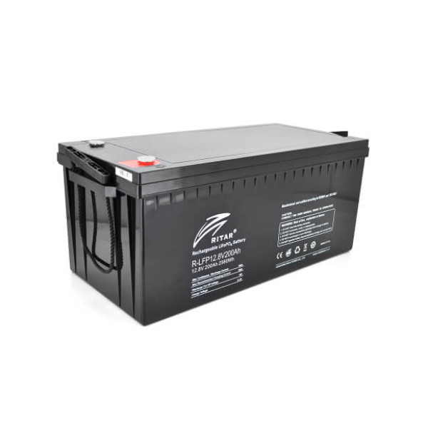 Купить Аккумуляторная батарея Ritar LiFePO4 12,8V 200Ah 2560Wh BMS100@4S ( 522 х 240 х 219 (224) ), 25,6kg Q1
