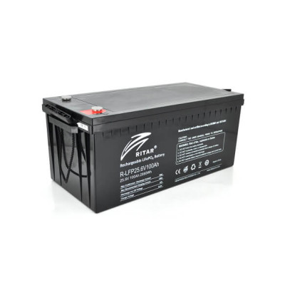 Купить Аккумуляторная батарея Ritar LiFePO4 25,6V 100Ah 2560Wh BMS100A@8S ( 522 х 240 х 219 (224) ), 25,5kg Q1