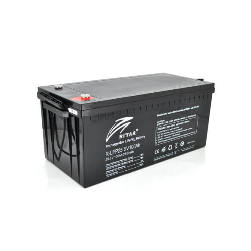 Купити Акумуляторна батарея Ritar LiFePO4 25,6V 100Ah 2560Wh BMS100A@8S( 522 х 240 х 219 (224) ) Q1