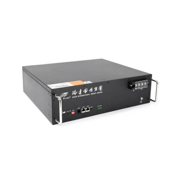 Купить Аккумуляторная батарея Ritar LiFePO4 51.2V 50Ah 2560Wh BMS25A@16S для монтажа в стойку ( 442 x400 х 130.5),31,5kg Q1