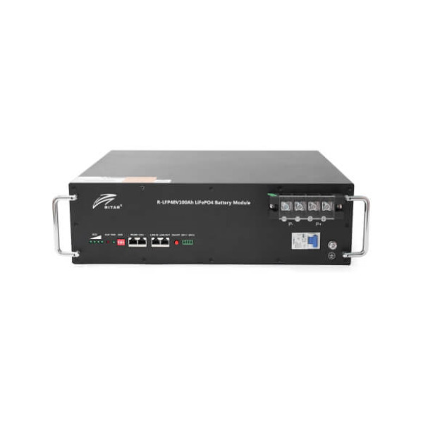 Купити Акумуляторна батарея Ritar LiFePO4 48V 100Ah 4800Wh BMS100@16S для монтажу у стійку ( 442 x450 х 175 ) Q1