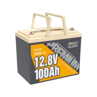 Купить Аккумуляторная батарея LiFePO4 Power Queen 12V 100Ah Pro, 1280Wh, BMS 100A, 329*172*214мм
