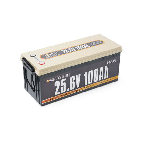 Купить Аккумуляторная батарея LiFePO4 Power Queen 25.6V 100Ah, 2560Wh, BMS 100A, 532*207*215мм