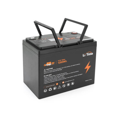 Купить Аккумуляторная батарея Li-TIME Group 24 LiFePO4 12.8 100Ач 1280Wh,(100/100A) M8, 200*258*168mm
