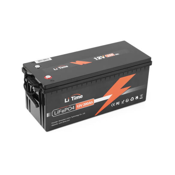 Купити Акумуляторна батарея Li-TIME LiFePO4 12.8V 200Ah, 2560Wh, BMS 100A, 532*207*215мм