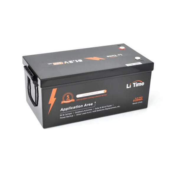 Купити Акумулятор Li-TIME LiFePO4 BASIC 51,2V 100Ah 5120Wh(100/100A), заряд 57.6В/12А, (520 x 269 x 220мм) , 36.4kg, Q1