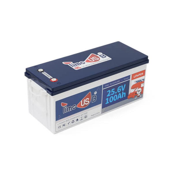 Купити Акумуляторна батарея LiFePO4 Timeusb 25.6V 100Ah, 2560Wh, BMS 100A, 532*207*216мм