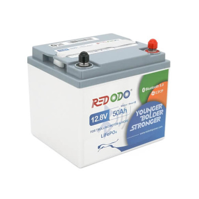 Купити Акумуляторна батарея LiFePO4 Redodo TM-BT 12.8V 50Ah, 640Wh, BMS 50A, Bluetooth, 255 х 230 х 220мм, 6,05 кг