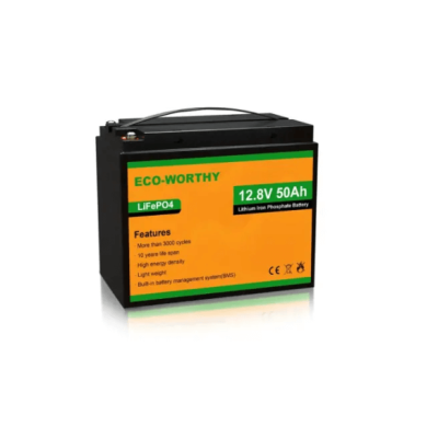 Купить Аккумуляторная батарея Eco-Worthy LiFePO4 12,8V 50Ah,(50/50A), 0°C до 60°C, винт M8, 233х135х215 мм. 6.4 кг