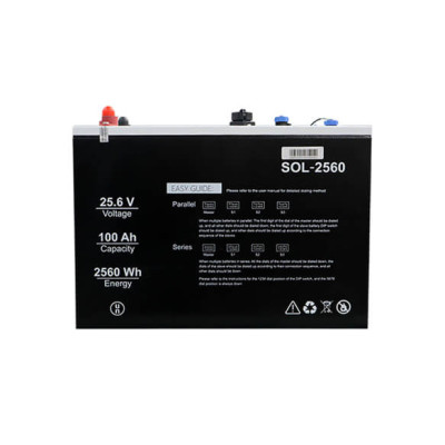 Купить Аккумуляторная батарея SOLINVED LiFePO4 25,6V 100Ah,(50/100A) 360x260x250mm, 22.9kg