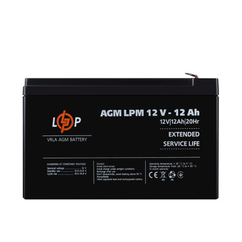 Купити Акумулятор AGM LPM 12V - 12 Ah