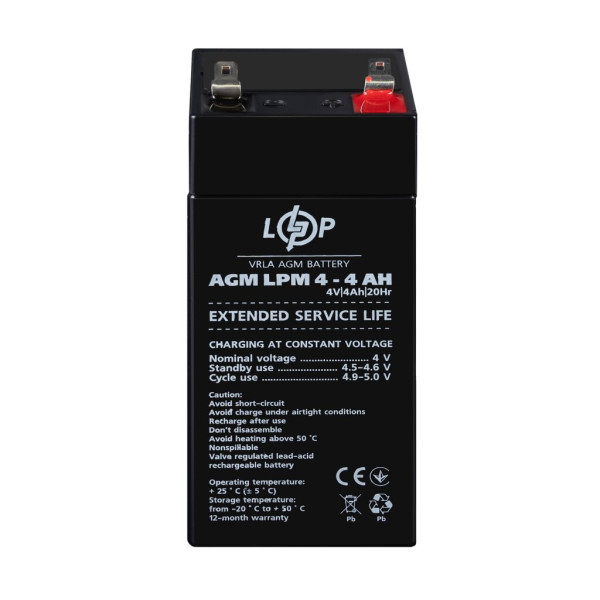 Купити Акумулятор AGM LPM 4V - 4 Ah