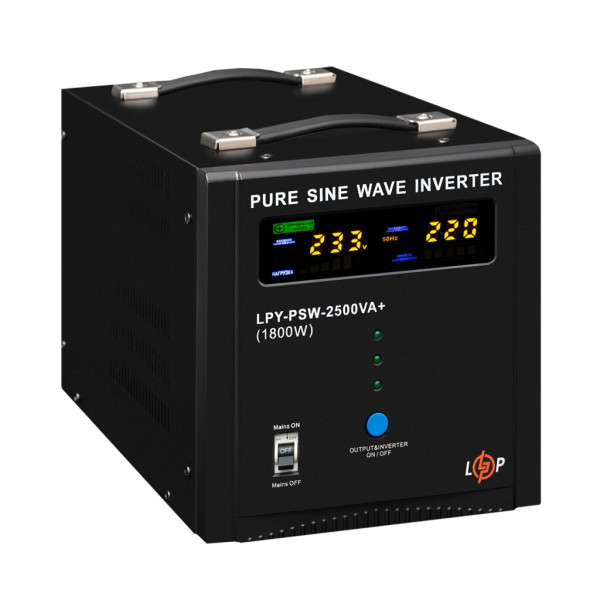 Купити ДБЖ LogicPower LPY-PSW-2500VA+ (1800Вт) 10A/20A з правильною синусоїдою 24V