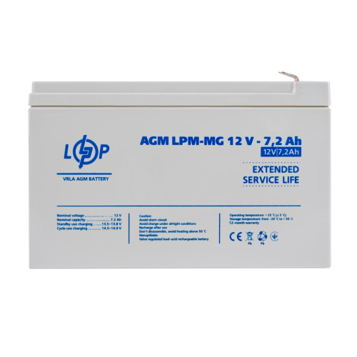 Купити Акумулятор мультигелевий LPM-MG 12V - 7.2 Ah