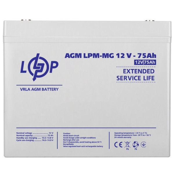 Купити Акумулятор мультигелевий LPM-MG 12V - 75 Ah