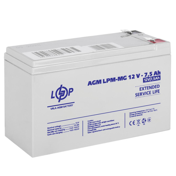 Купить Аккумулятор мультигелевый LPM-MG 12V - 7.5 Ah Уценка 11.06