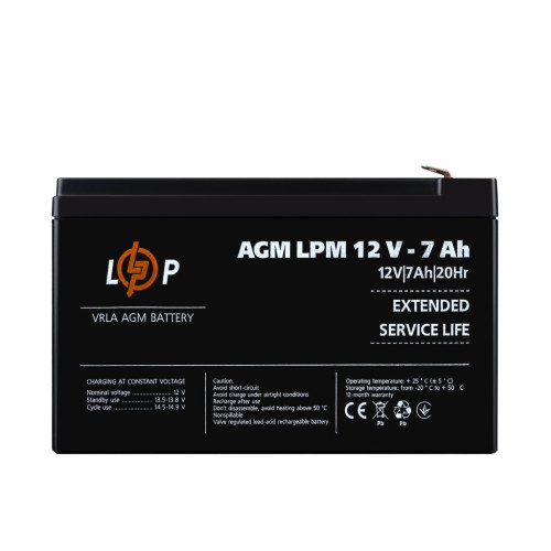 Купити Акумулятор AGM LPM 12V - 7 Ah