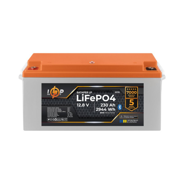 Купити Акумулятор LP LiFePO4 12,8V - 230 Ah (2944Wh) (BMS 100A/100А) пластик Smart BT