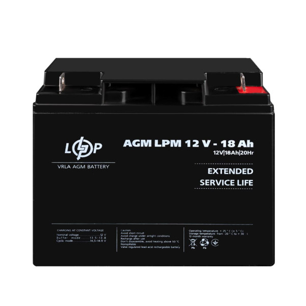 Купить Аккумулятор AGM LPM 12V - 18 Ah