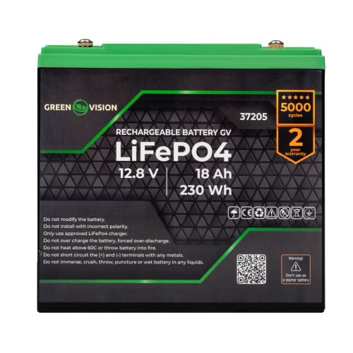 Купити Акумулятор GV LiFePО4 12V (12,8V) - 18 Ah (230Wh)