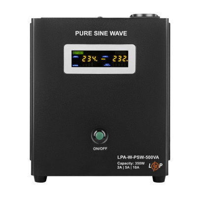 Купити ДБЖ з правильною синусоїдою 12V LPA-W-PSW-500VA(350Вт) 2A/5A/10A