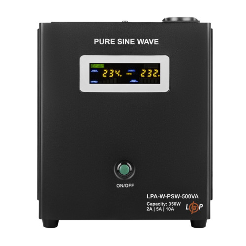 Купити ДБЖ з правильною синусоїдою 12V LPA-W-PSW-500VA(350Вт) 2A/5A/10A