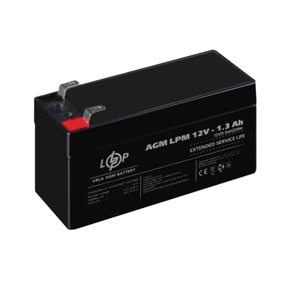 Купити Акумулятор AGM LPM 12V - 1.3 Ah