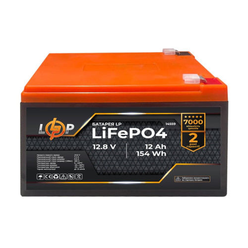 Купити Акумулятор LP LiFePO4 12V (12,8V) - 12 Ah (154Wh)