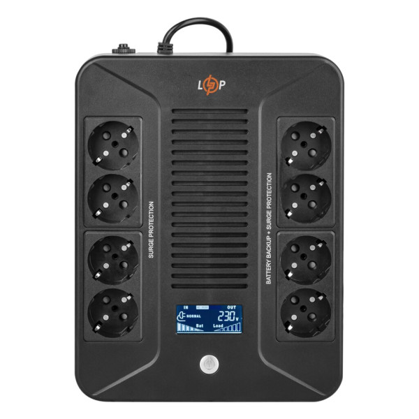 Купити Лінійно-інтерактивне ДБЖ LP-1000VA-8PS (600Вт)