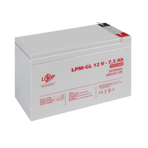 Купити Акумулятор гелевий LPM-GL 12V - 7.5 Ah