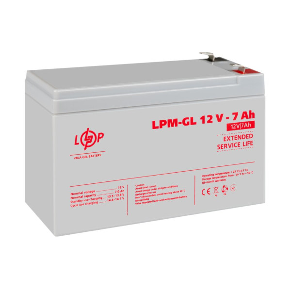 Купити Акумулятор гелевий LPM-GL 12V - 7 Ah