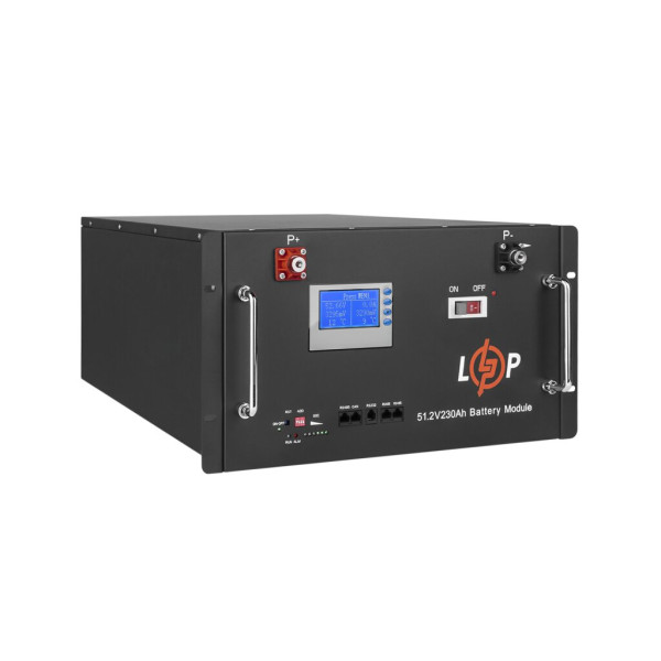 Купить Аккумулятор LP LiFePO4 48V (51,2V) - 230 Ah (11776Wh) (Smart BMS 200A) с LCD RM RS485/CAN