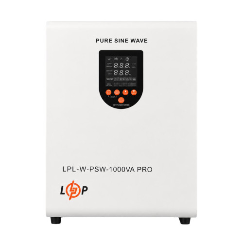 Купити ДБЖ LP LPL-W-PSW-1000VA PRO (700Вт) 5А/10А/15А/20A з правильною синусоїдою 12V
