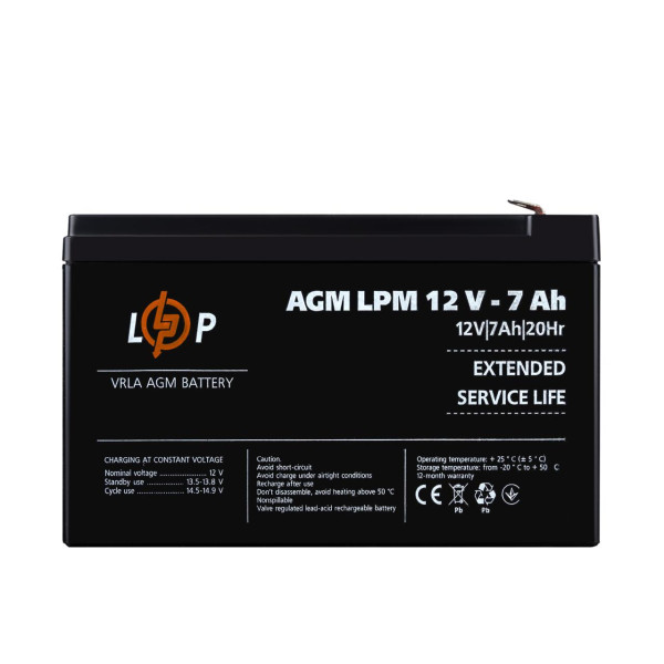 Купить Аккумулятор AGM LPM 12V - 7 Ah