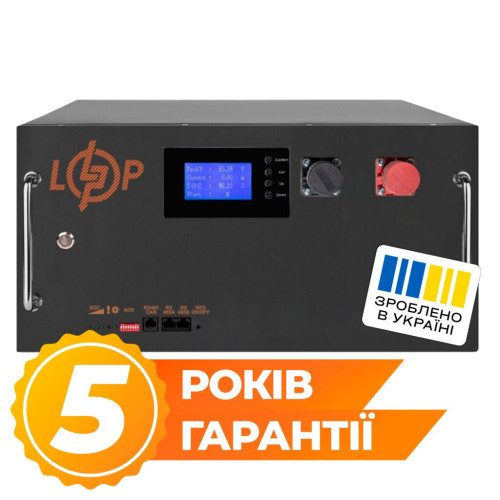 Купити Акумулятор LP LiFePO4 51,2V - 315 Ah (16128Wh) (BMS SP 200A/100А) RM RS485/CAN LCD BL
