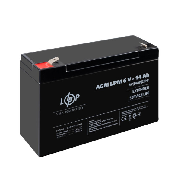 Купити (4160) Акумулятор AGM LPM 6V - 14 Ah 09/23