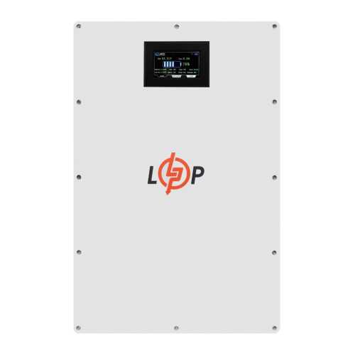 Купити Акумулятор LP LiFePO4 51,2V - 100 Ah (5120Wh) (BMS 100A/50А) метал LCD Smart RS485/CAN JK настінний