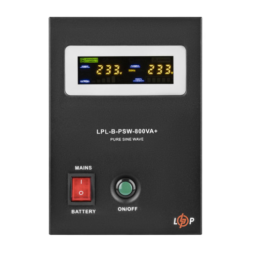 Купити ДБЖ LP LPL-B-PSW-800VA+ (560Вт) 5A/20A з правильною синусоїдою 12V