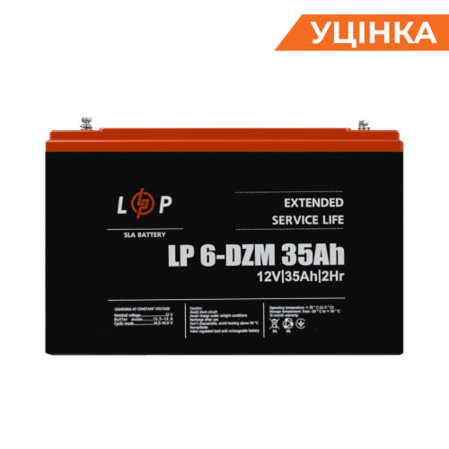 Купити (9335) Тяговий свинцево-кислотний AGM акумулятор LP 6-DZM-35 Ah (11-2023)