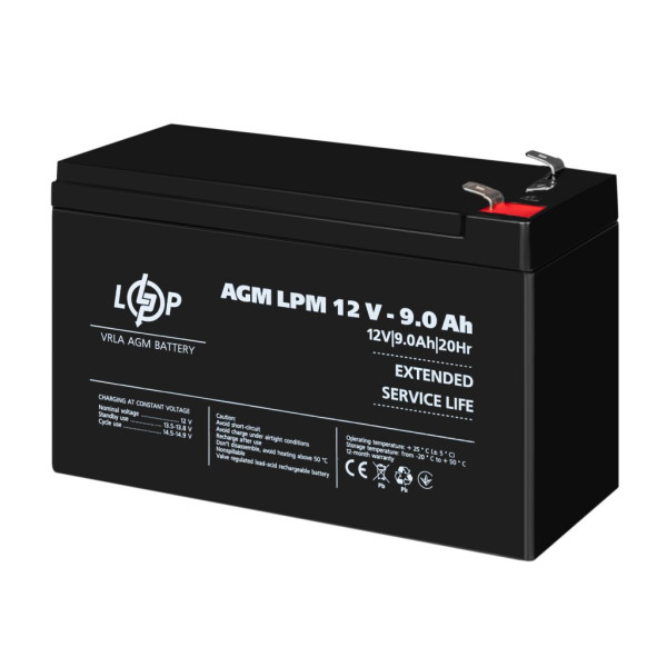 Купити Акумулятор AGM LPM 12V - 9 Ah